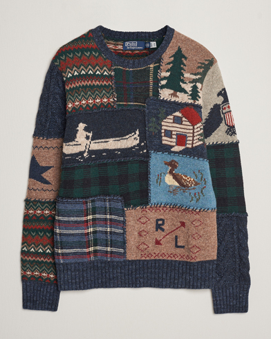 Mies | Uutuudet | Polo Ralph Lauren | Wool Patchwork Knitted Sweater Multi