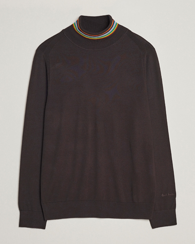 Mies |  | Paul Smith | Merino Wool Knitted Polo Brown