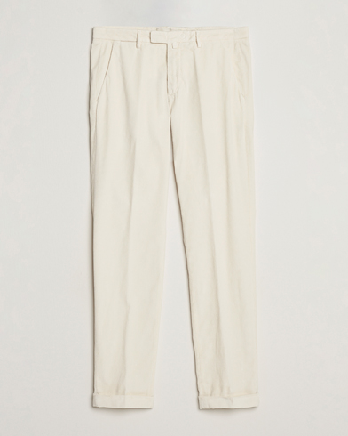 Mies | Vakosamettihousut | Briglia 1949 | Slim Fit Corduroy Trousers Off White