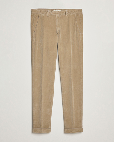 Mies | Vakosamettihousut | Briglia 1949 | Slim Fit Corduroy Trousers Beige
