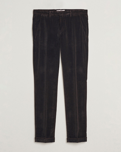 Mies | Vakosamettihousut | Briglia 1949 | Slim Fit Corduroy Trousers Dark Brown
