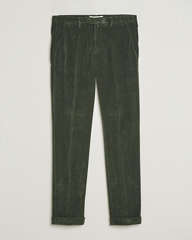Mies | Vakosamettihousut | Briglia 1949 | Slim Fit Corduroy Trousers Dark Green