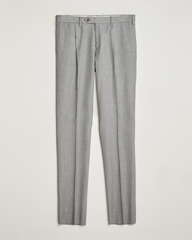 Mies | Lardini | Lardini | Wool/Cashmere One Pleat Trousers Light Grey