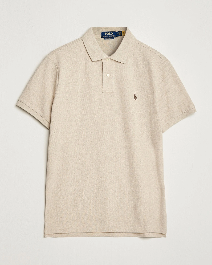 Polo Ralph Lauren Custom Slim Fit Polo Expedition Dune Heather – Beige