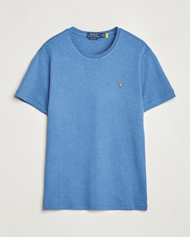 Mies |  | Polo Ralph Lauren | Luxury Pima Cotton Crew Neck T-Shirt Fog Blue Heather