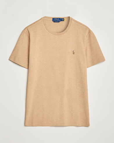 Mies |  | Polo Ralph Lauren | Luxury Pima Cotton Crew Neck T-Shirt Camel Heather