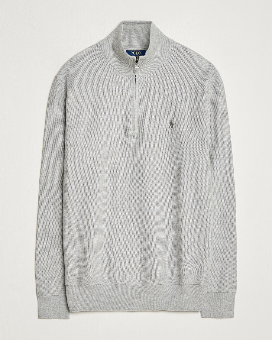 Polo Ralph Lauren Textured Half Zip Andover Heather – Harmaa