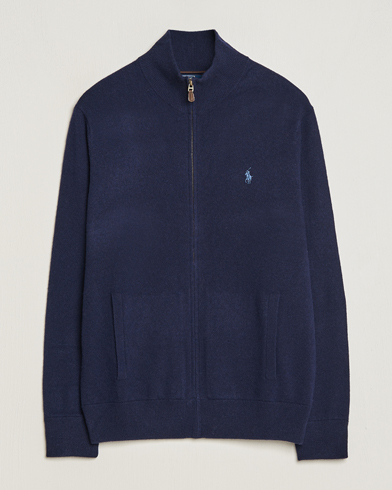Mies |  | Polo Ralph Lauren | Merino Knitted Full Zip Sweater Hunter Navy