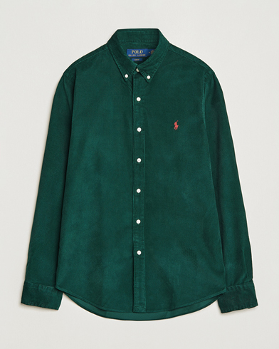 Mies | Vakosamettipaidat | Polo Ralph Lauren | Slim Fit Corduroy Shirt Hunt Club Green
