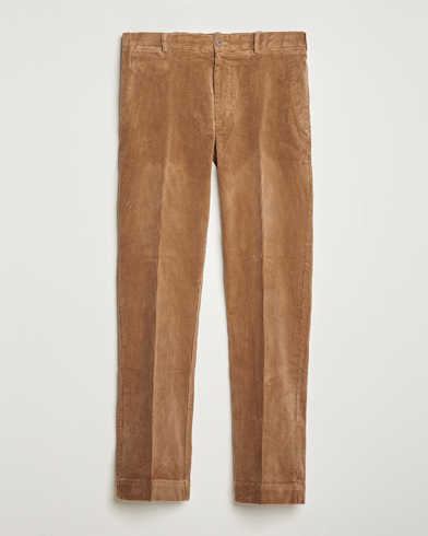 Mies | Vakosamettihousut | Polo Ralph Lauren | Corduroy Pleated Trousers Rustic Tan