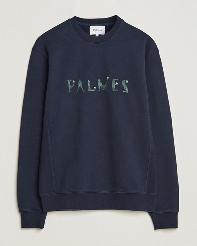 Mies | Palmes | Palmes | Letters Crewneck Sweatshirt Navy