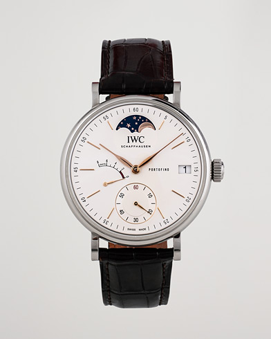 Mies | Pre-Owned & Vintage Watches | IWC Pre-Owned | Portofino Moon Phase IW516401 Steel White