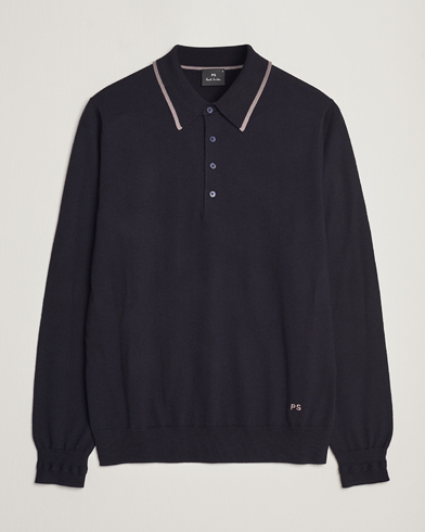 Mies | PS Paul Smith | PS Paul Smith | Merino Wool Knitted Polo Navy