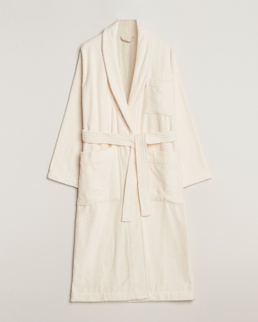 Tekla Organic Terry Bathrobe Ivory – Valkoinen