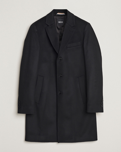 Mies | Muodolliset takit | BOSS BLACK | Hyde Wool/Cashmere Coat Black