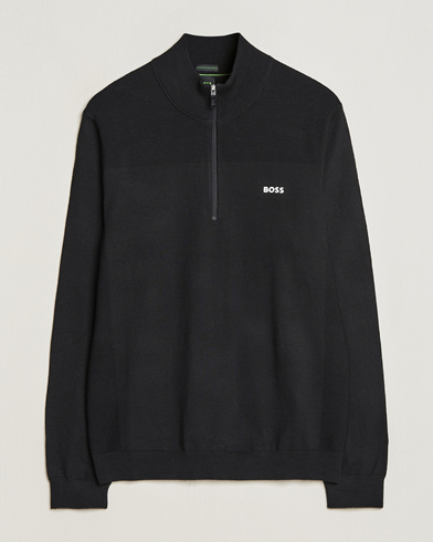 Mies |  | BOSS GREEN | Momentum Knitted Half Zip Black