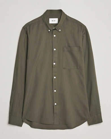 Mies |  | NN07 | Arne Tencel Shirt Dark Green