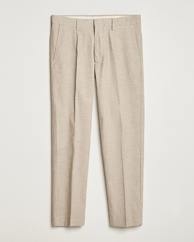 Mies | Osastot | NN07 | Bill Pleated Structured Trousers Cement Melange