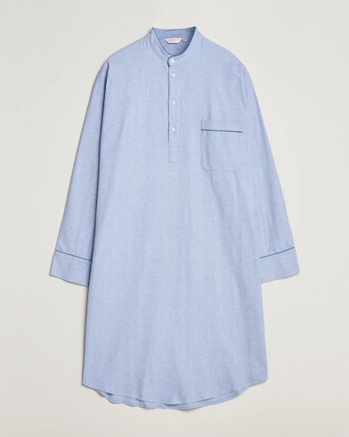 Mies |  | Derek Rose | Cotton Pullover Nightshirt Light Blue