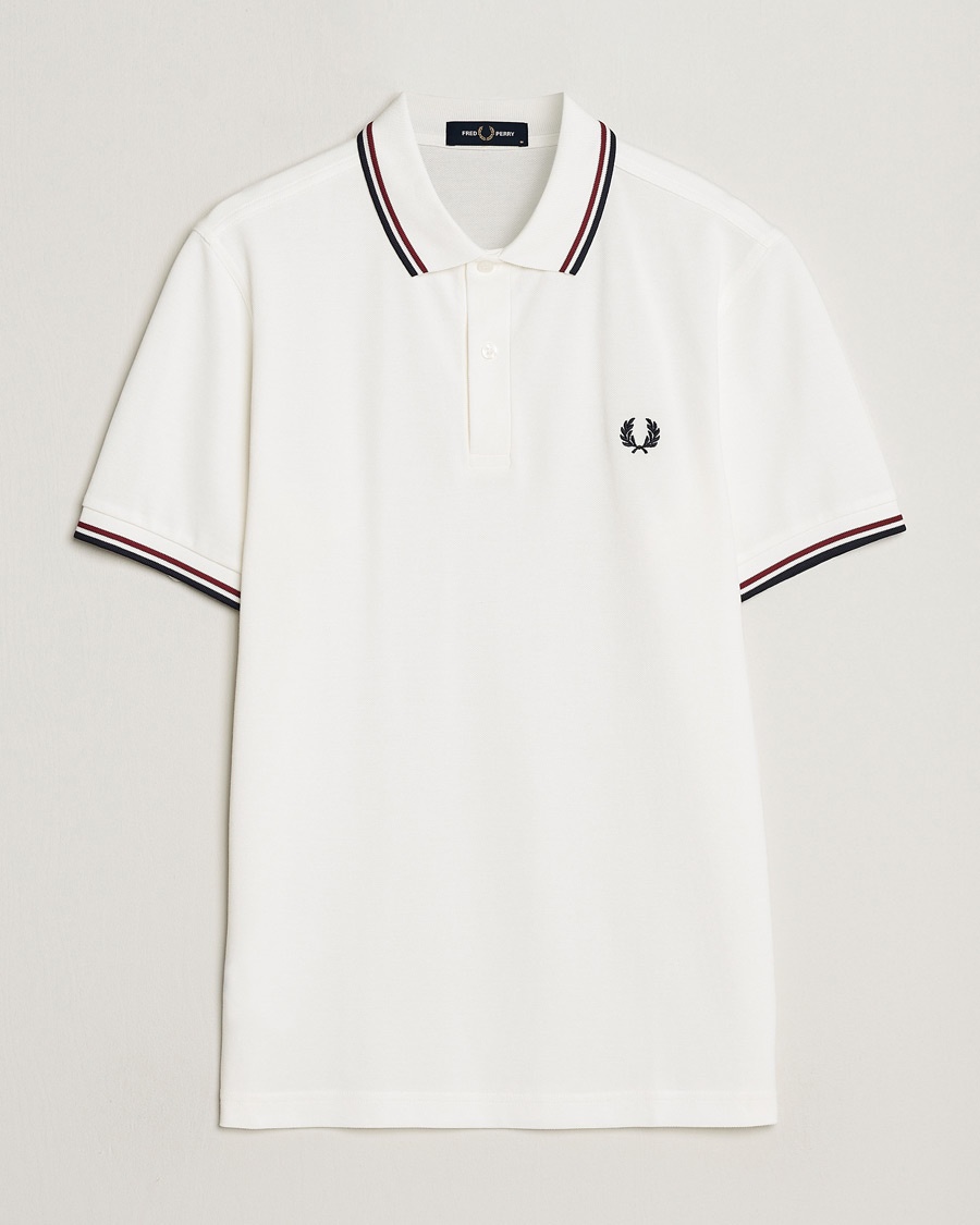 Fred Perry Twin Tipped Polo Shirt Snow White – Valkoinen