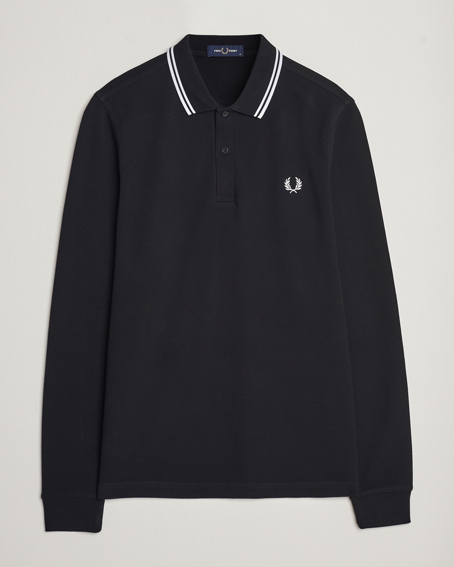 Fred Perry Long Sleeve Twin Tipped Shirt Black – Musta