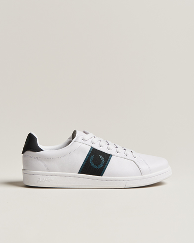 Mies | Fred Perry | Fred Perry | B721 Leather Sneaker White/Petrol Blue