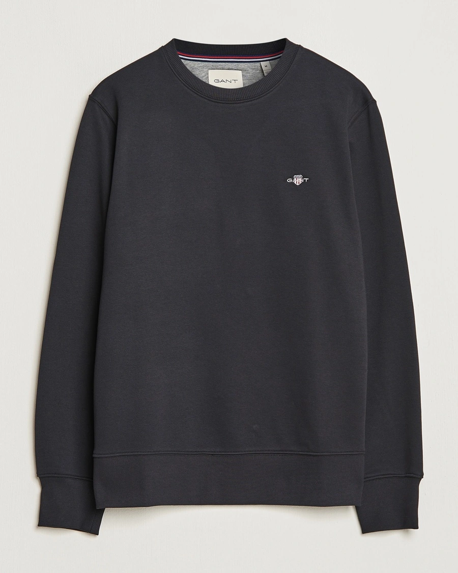 Gant Original Crew Neck Sweatshirt Black – Musta