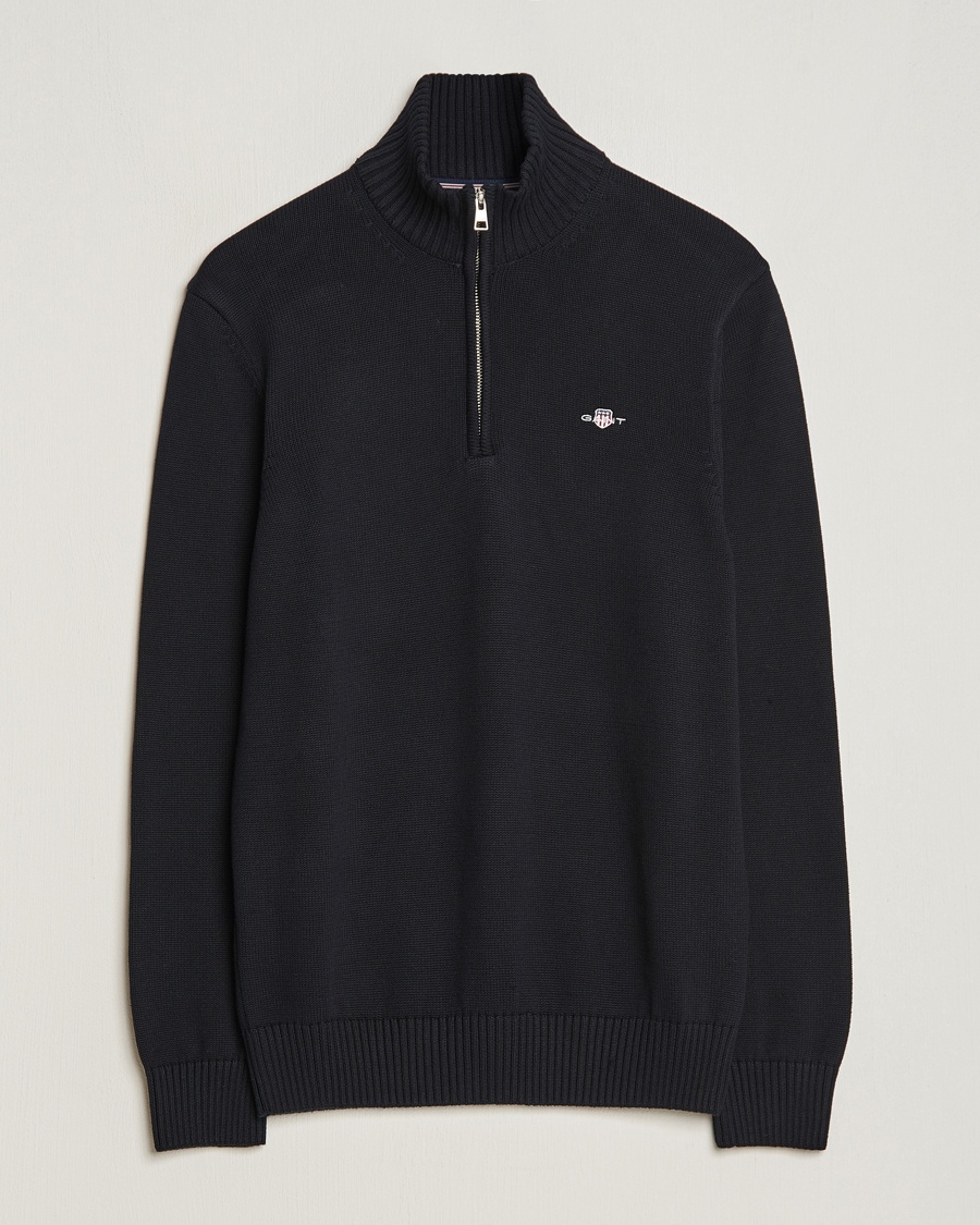 Gant Cotton Half Zip Black – Musta