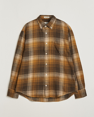 Mies |  | GANT | Relaxed Fit Heavy Flannel Checked Shirt Woody Brown