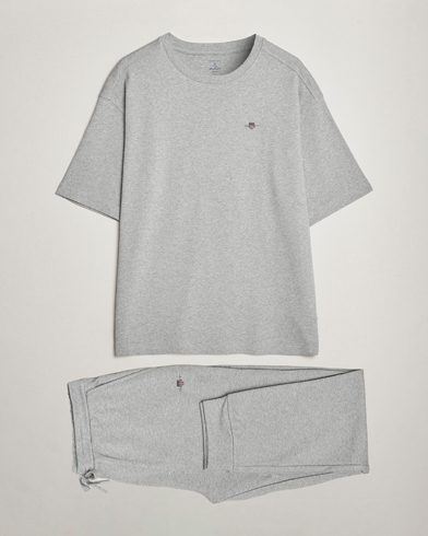 Mies | Yöpuvut ja kylpytakit | GANT | Premium Loungewear Set Grey Melange
