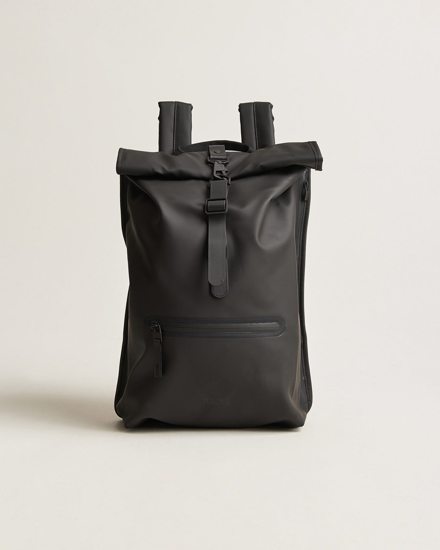 RAINS Rolltop Rucksack Black – Musta