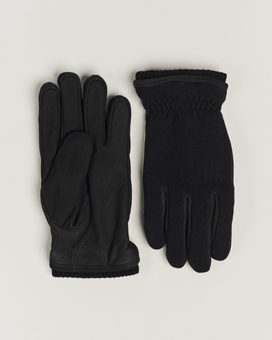 Mies |  | Hestra | Noah Nubuck Wool Tricot Glove Black