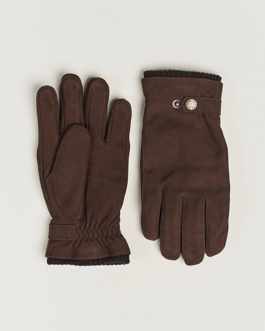 Hestra Bergvik Fleece Liner Buckle Nubuck Glove Espresso – Ruskea