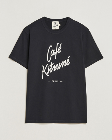 Mies | Maison Kitsuné | Café Kitsuné | Crew T-Shirt Black