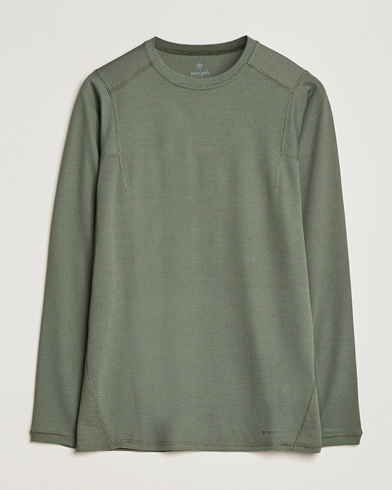 Mies | Snow Peak | Snow Peak | Recycled Polyester/Wool Long Sleeve T-Shirt Olive