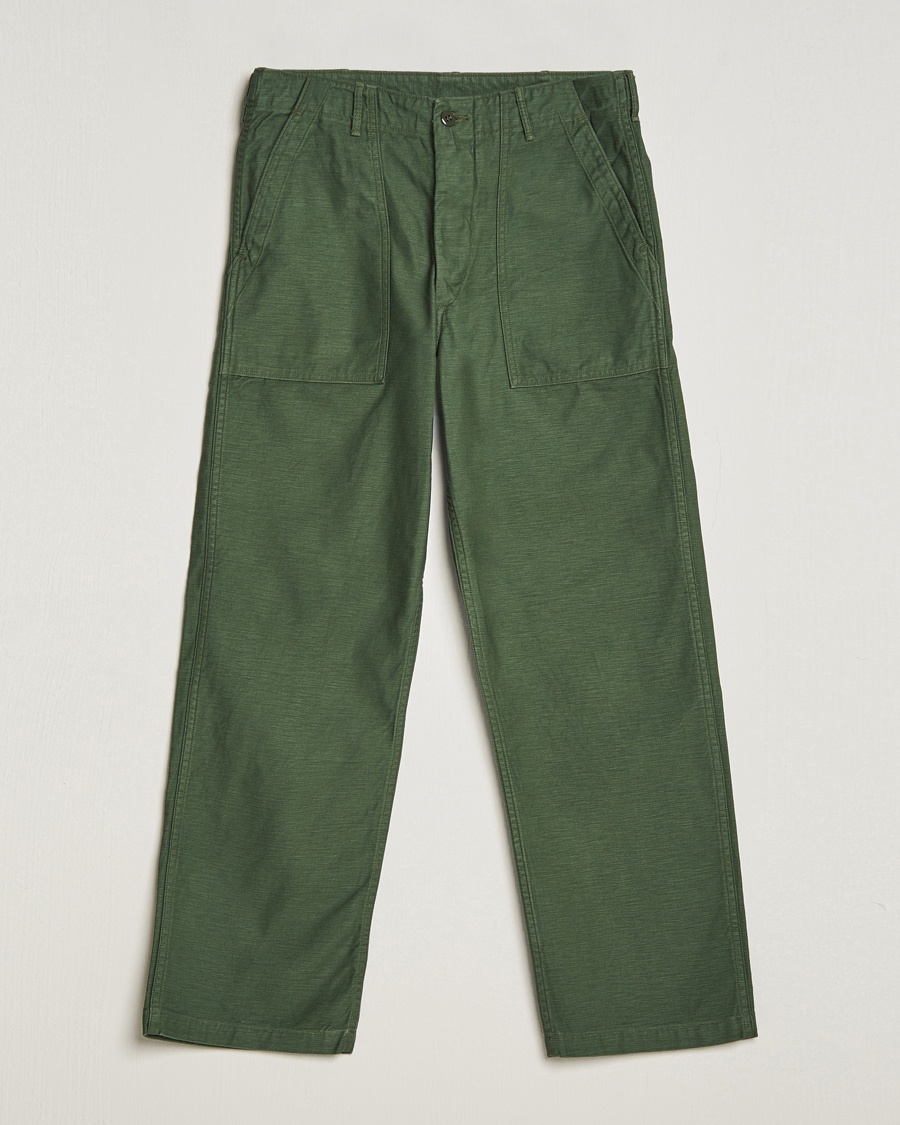 orSlow Regular Fit Original Sateen Fatigue Pants Green – Vihreä