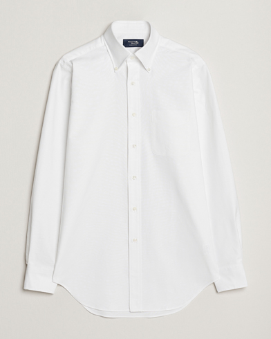Mies |  | Kamakura Shirts | Slim Fit Oxford Button Down Shirt White
