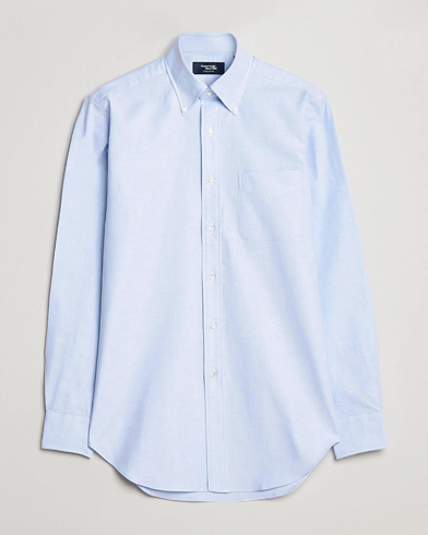 Mies | Paitatakit | Kamakura Shirts | Slim Fit Oxford Button Down Shirt Light Blue