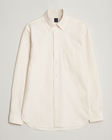 Mies |  | Beams F | Cotton Flannel Button Down Shirt Off White