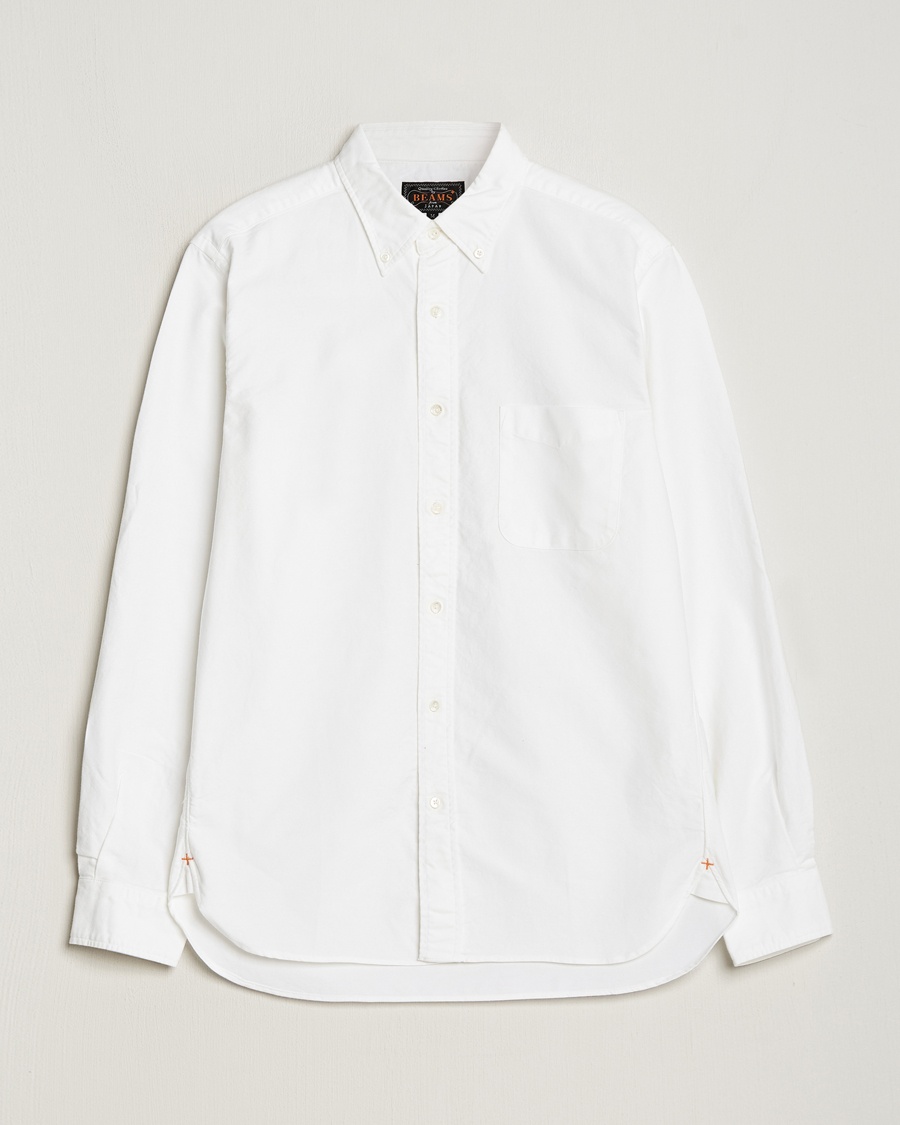 BEAMS PLUS Oxford Button Down Shirt White – Valkoinen