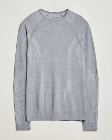 Mies | Alusasu | Falke Sport | Falke Long Sleeve Wool Tech Shirt Grey Heather