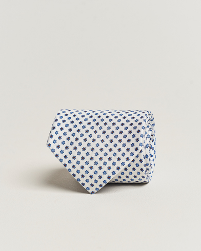 Mies |  | E. Marinella | 3-Fold Printed Silk Tie White
