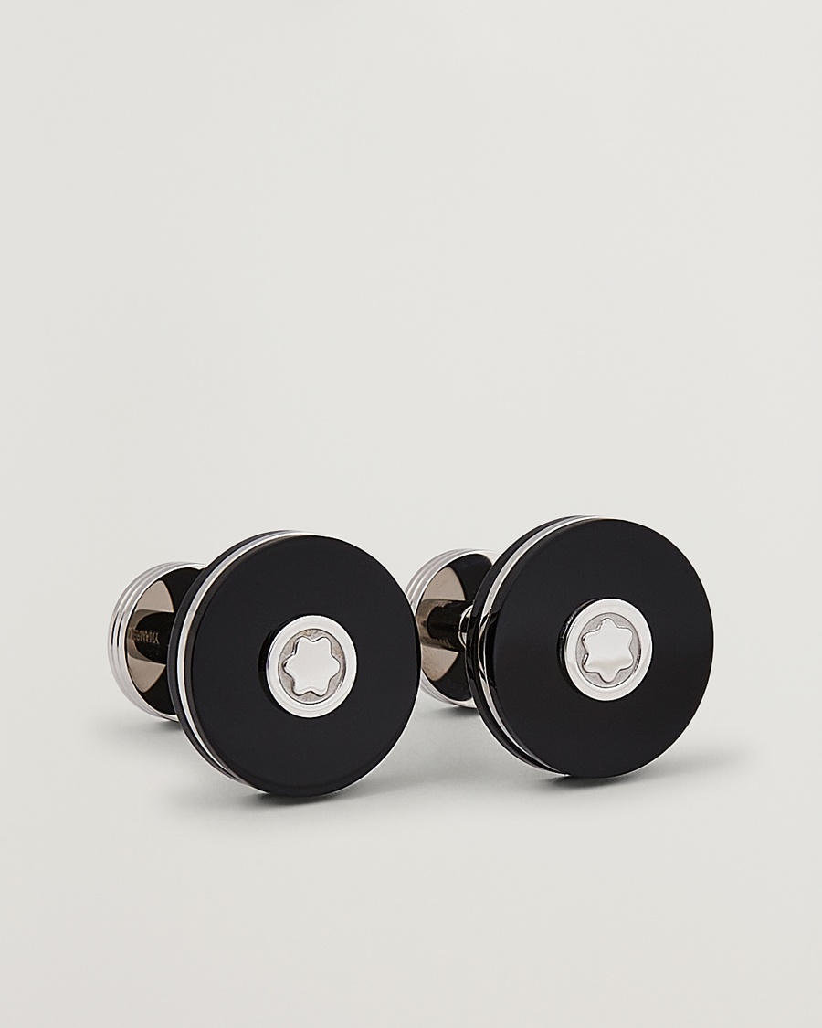 Montblanc Cufflinks Steel Black – Musta