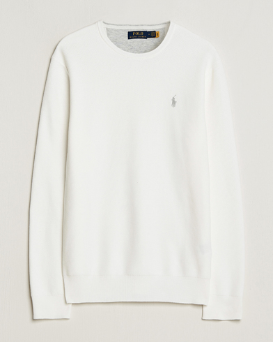 Mies |  | Polo Ralph Lauren | Textured Cotton Crew Neck Sweater Deckwash White