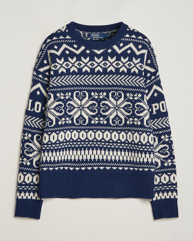 Mies |  | Polo Ralph Lauren | Wool Knitted Snowflake Crew Neck Bright Navy