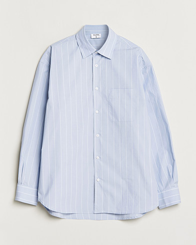 Mies |  | Filippa K | Striped Poplin Shirt Faded Blue/White