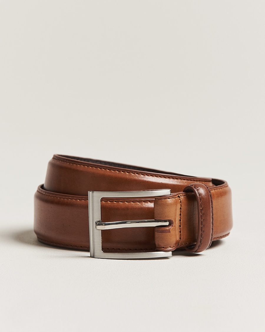 Loake Shoemakers Philip Leather Belt Cedar – Ruskea
