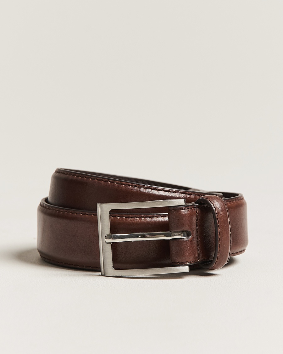 Loake Shoemakers Philip Leather Belt Dark Brown – Ruskea