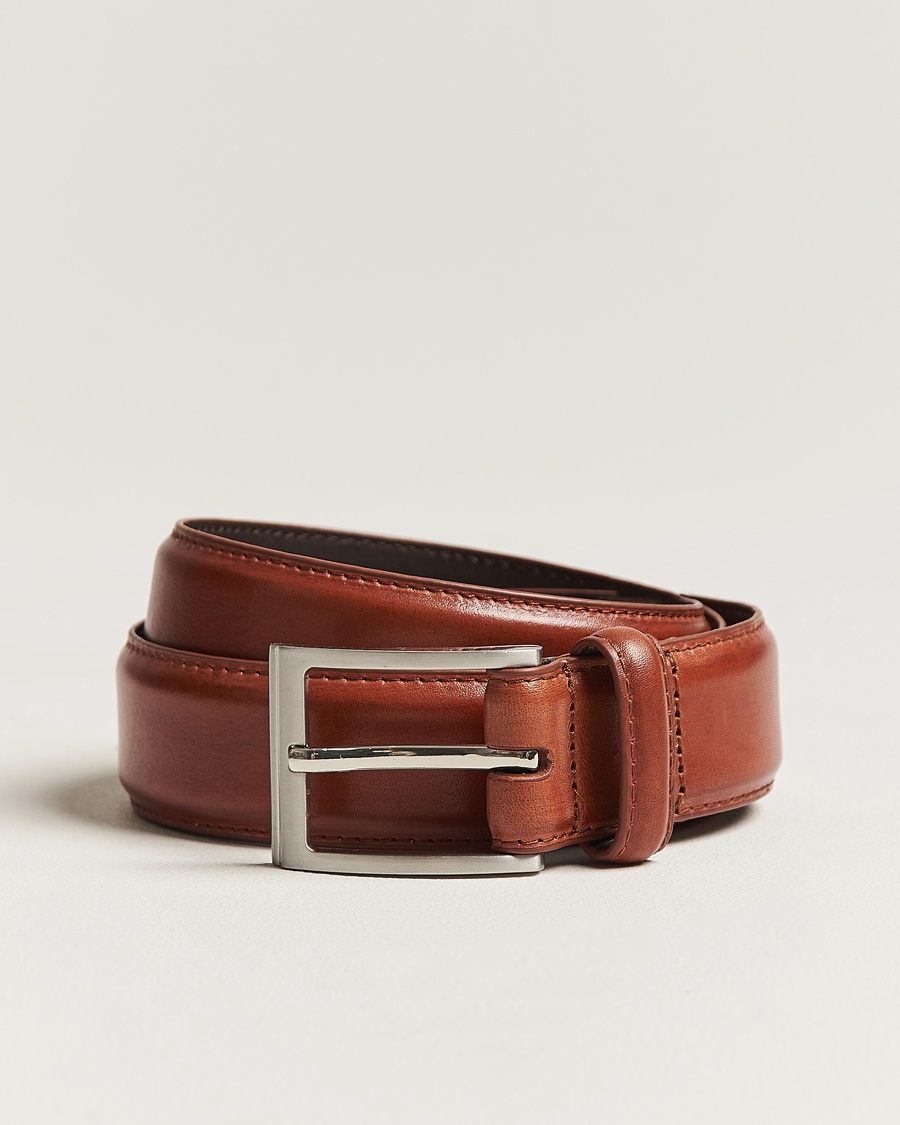 Loake Shoemakers Philip Leather Belt Mahogany – Ruskea