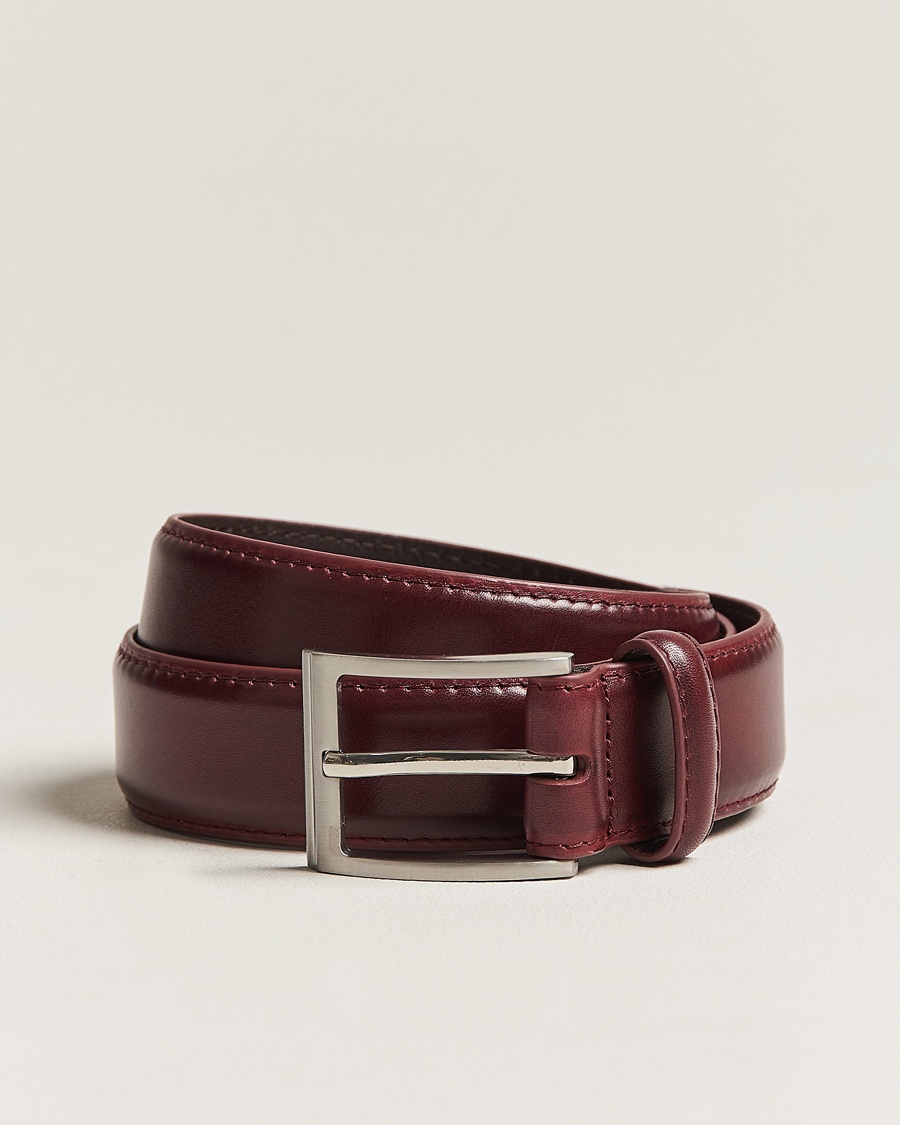 Loake Shoemakers Philip Leather Belt Burgundy – Punainen